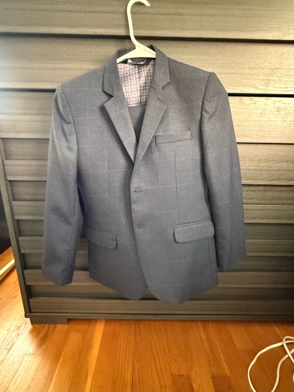 Classic Boy's Blue Windowpane Suit-Leo and Zachary